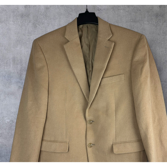 Lauren Ralph Lauren Camel Hair Sport Coat Blazer Jacket Tan Men's 40R 40 Regular - Picture 2 of 15